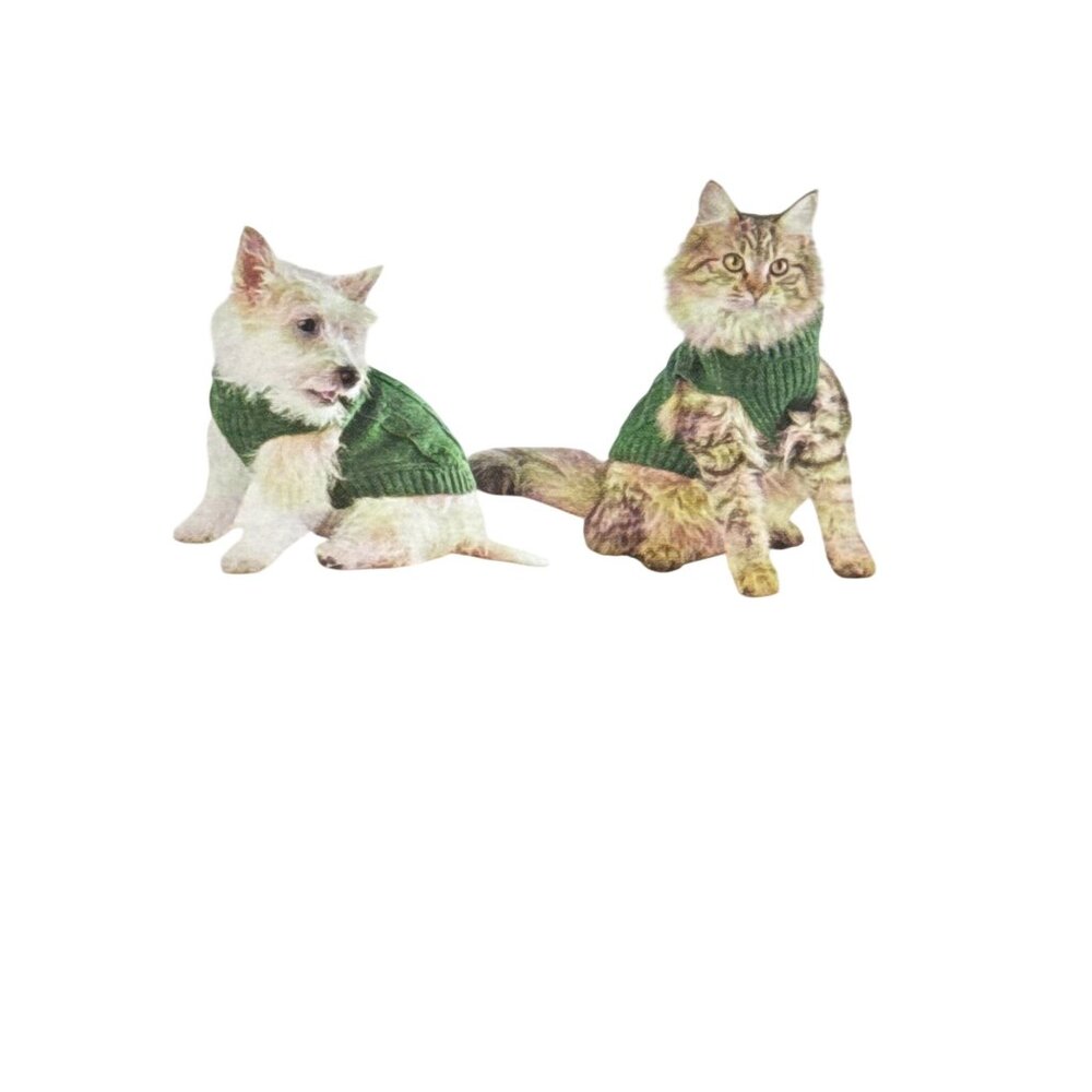Wondershop XS Green Cable Knit Pet Sweater For Dogs & Cats